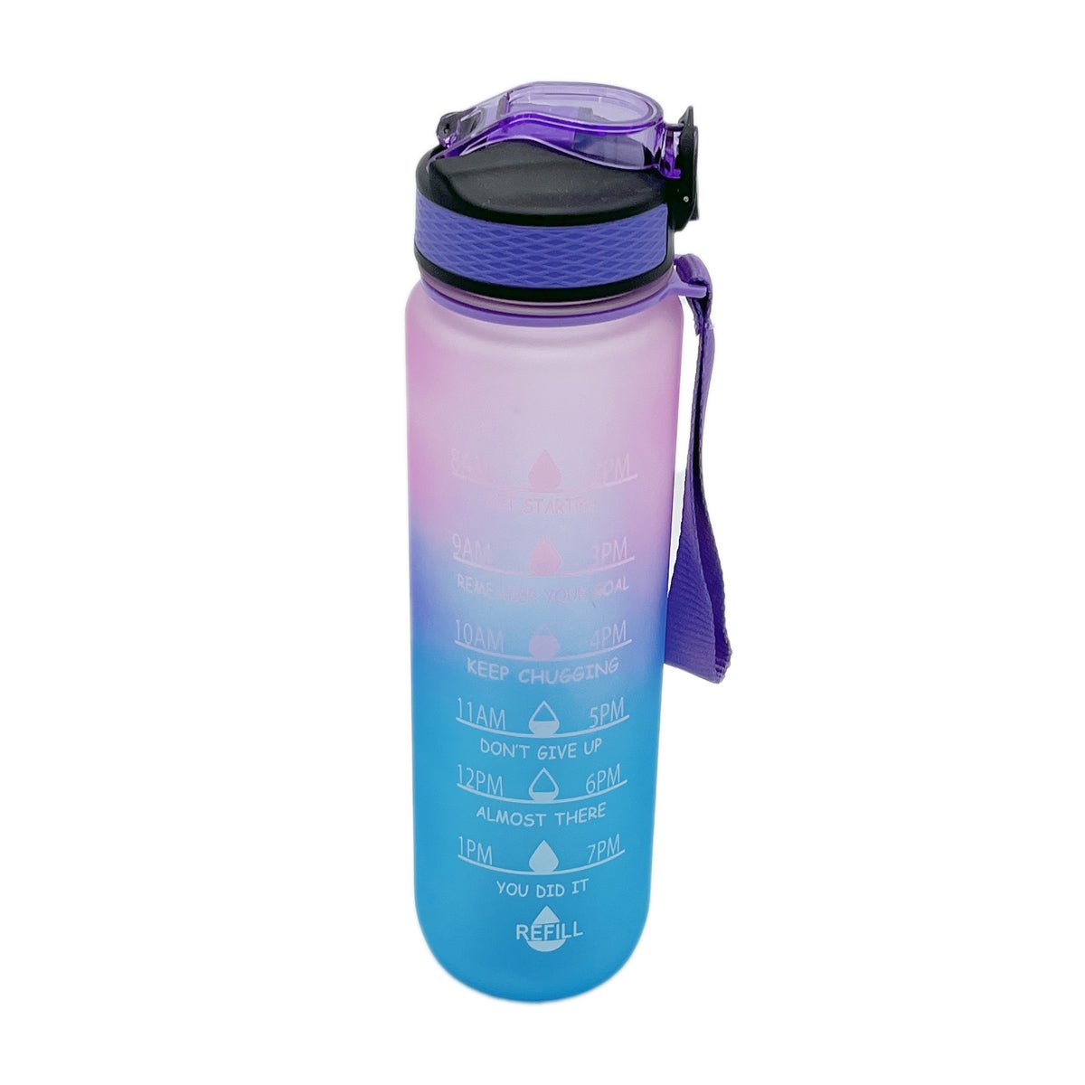 Sports Motivational Drinking Water Bottle With Time Marker 32 Oz
