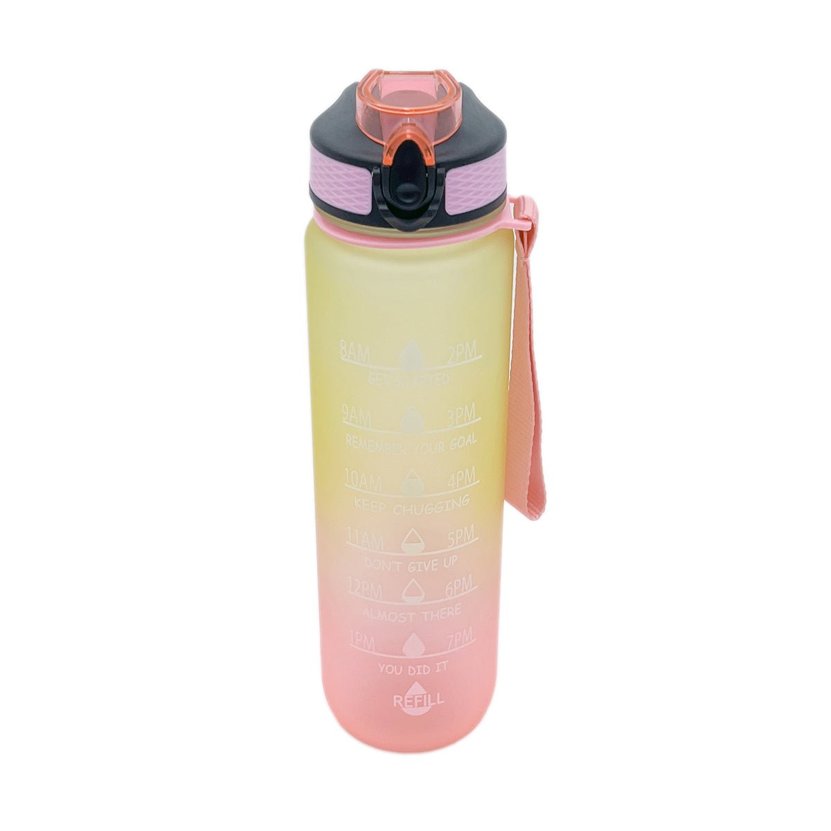 Skinny Motivational Water Bottle with Flip Straw Lid- Dusty Pink