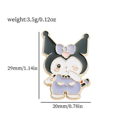 Cute Pins Sanrio Hello Kitty Kuromi Badges Popular Anime Brooch